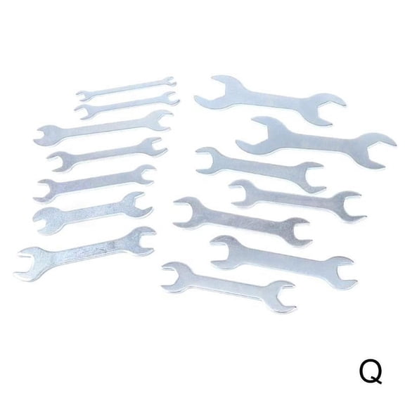 LUVCLS S3K1,1-3cm Ultra-thin Double-Head Open End Wrench 14 Piece