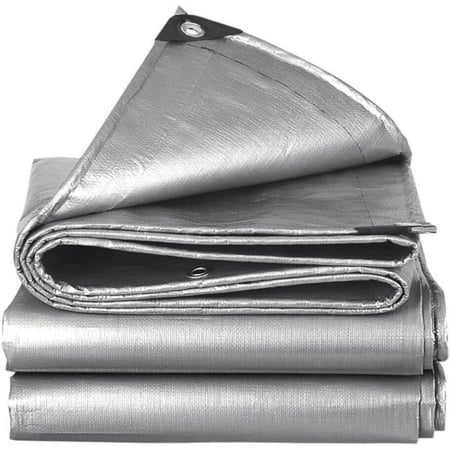 LUVCMFT 20*20ft Tarps Heavy Duty Waterproof 10 Mil Silver Tarp Cover UV Resistant Rip and Tear Proof Tarpaulin