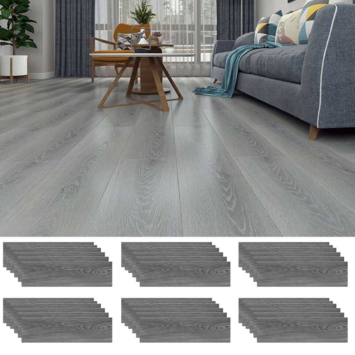 FOSS FLOORS Crochet Peel & Stick Tiles - Taupe Color, Package Of 15