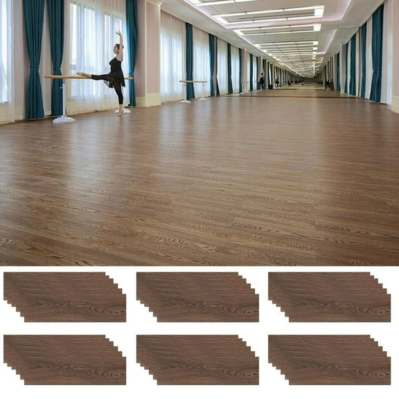 LUVCMFT 36-Piece Waterproof Wood Plank Tile Grout, 54 Sq.FT, Self-Adhesive, DIY Flooring