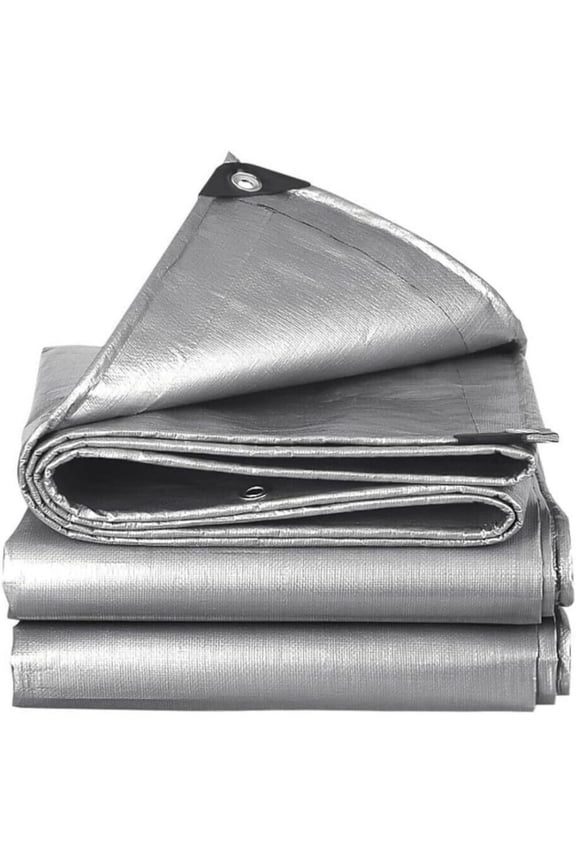 8*10ft Tarps Heavy Duty Waterproof 10 Mil Silver Tarp Cover UV Resistant Rip and Tear Proof Tarpaulin