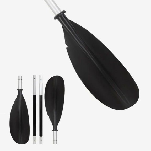 LUVCMFT 87inch Aluminum Kayak Canoe Paddle Double-Ended Detachable Canoe Paddle Boat Oars Black
