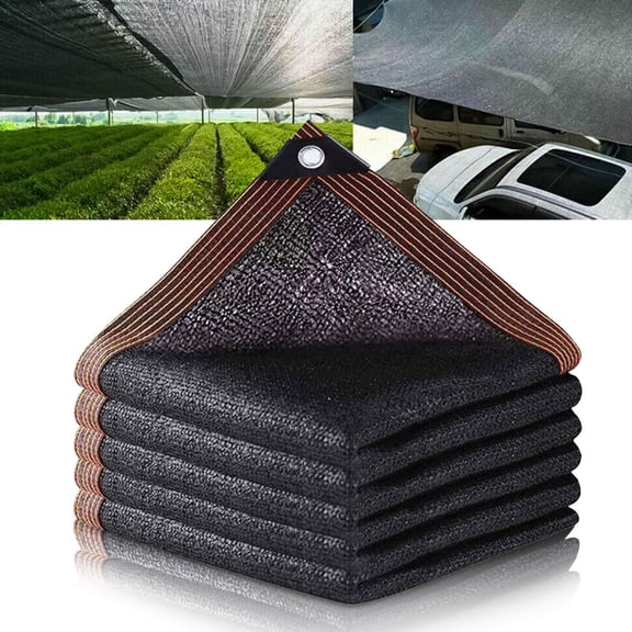 LUVCMFT 90% Sun Shade Cloth, 6.5x16.4ft Durable Mesh Net with Reinforced Grommets, Garden Sun Shade Netting with Edge for Greenhouse, Plant, Pergola, and Backyard Patio, Black