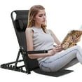 thumbnail image 1 of LUVCMFT Bed Backrest Support Bed Chair, Adjustable Bed Back Rest Sit Up Reading Seating Chair with Pillow and Armrest, 7 Speed Adjustment, Black, 1 of 7