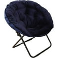 thumbnail image 1 of LUVCMFT Comfy Saucer Chair, Folding Lounge Chair, Lazy Moon Chair with Metal Frame for Bedroom Living Room, Blue, 1 of 8