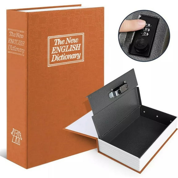 LUVCMFT Diversion Book Safe Storage Box (Size 7.1"x4.5"x2.2") With Security Combination Lock, Dictionary Secret Hidden Safe Yellow