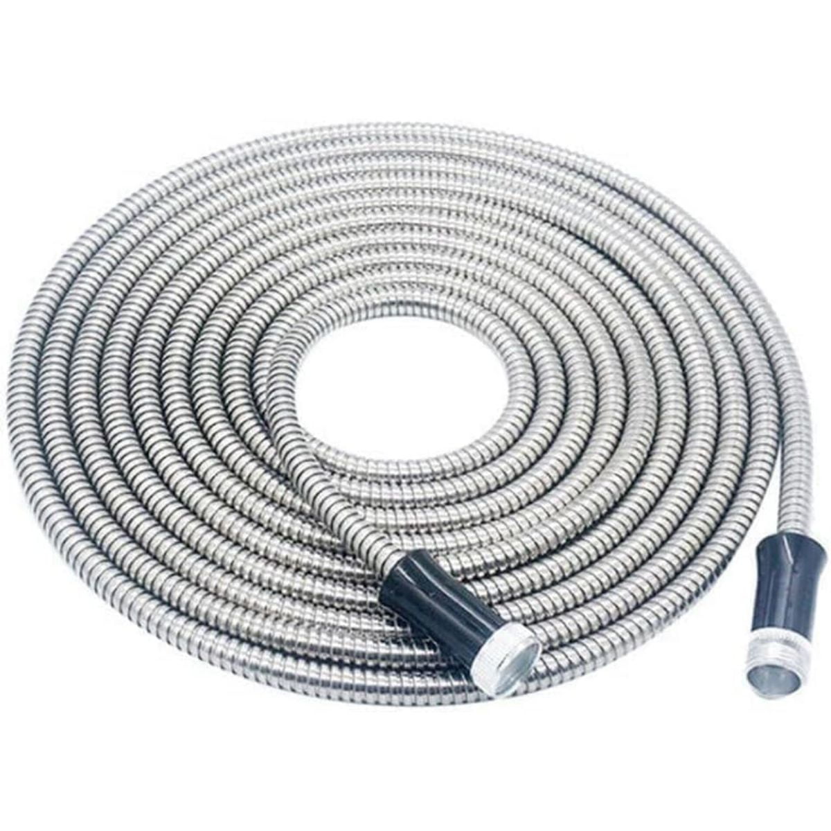 LUVCMFT Metal Garden Hose 50FT Flexible Garden Water Hose with Solid ...