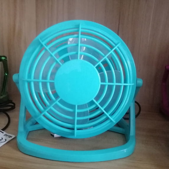 LUVCMFT Mini 4 inch Desktop Cooling Fan 360° Adjustable Strong Airflow USB Quiet Fan Green