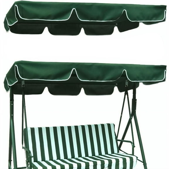 LUVCMFT Porch Swing Canopy, Replacement Waterproof Swing Top Cover, 3 Seater Garden Swing Seat Canopy Cover, Durable Outdoor Sun Shade Patio Swing Canopy Awning