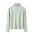 thumbnail image 1 of LUVDA Brushed Fleece Base Layer for Women Long Sleeve Mock Neck Slim Fit for Winter, 1 of 5