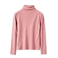 thumbnail image 1 of LUVDA Brushed Fleece Base Layer for Women Long Sleeve Mock Neck Slim Fit for Winter, 1 of 5