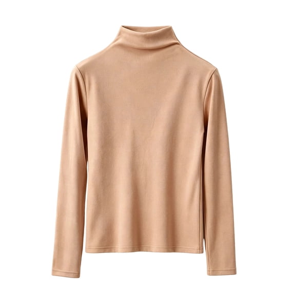 LUVDA Brushed Fleece Base Layer for Women Long Sleeve Mock Neck Slim Fit for Winter