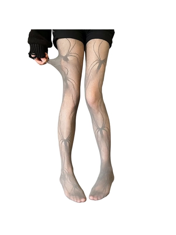 Halloween Fishnet Tights for Women Gothic Mesh Pantyhose Costume Party Set