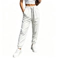 thumbnail image 1 of LUVDA Waffle Knit Joggers for Women Drawstring Waist Tapered Casual Pants for Fall Winter, 1 of 6