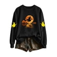 thumbnail image 1 of LUVDA Women's Halloween Witch Print Sweatshirt Oversized Crewneck Long Sleeve Fall Winter Party Top, 1 of 5