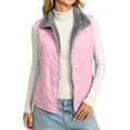 thumbnail image 1 of LUVDA Women's Quilted Puffer Vest with Fleece Collar - Sleeveless Zip Up Warm Jacket for Casual Fall Winter Layering, 1 of 6