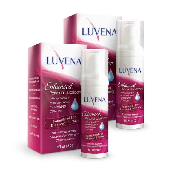 Luvena Lubricant - Enhanced Personal Lubricant for Women - Relieves Feminine Dryness Symptoms - Intimate Skin Care & Menopause Support - Water Based, Paraben & Glycerin Free - 170 Pumps (2 Pack)