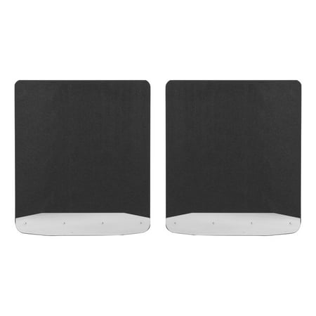 LUVERNE 252023 Universal Dually 20-Inch x 23-Inch Textured Rubber Mud Guards with Stainless Steel Plates, 2 Flaps