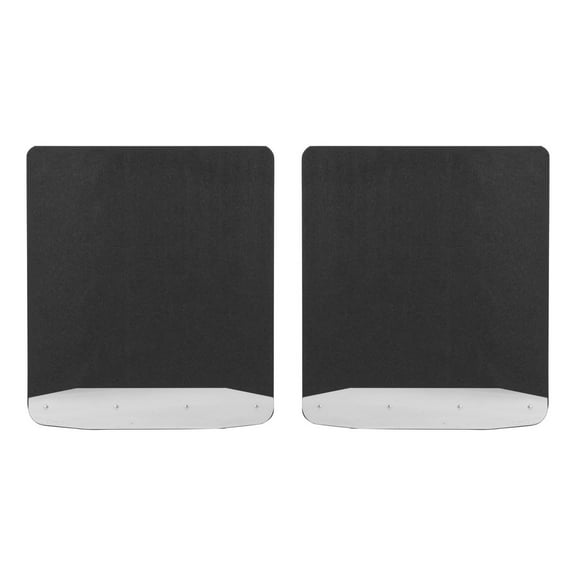 LUVERNE 252023 Universal Dually 20-Inch x 23-Inch Textured Rubber Mud Guards with Stainless Steel Plates, 2 Flaps