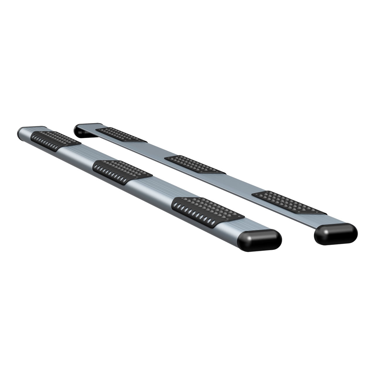 LUVERNE 583114-571447 O-Mega II 114-Inch Wheel to Wheel Silver Aluminum Side Steps, Select Chevrolet Silverado, GMC Sierra 1500, 2500, 3500 HD