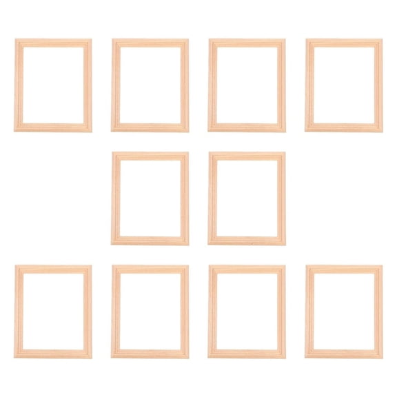 LUVNIMB 1/12 Scale Natural Wood Small Album Frames Realistic Tiny House Decors Crafting Supplies