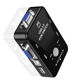 LUVNIMB Compactly USB2.0 KVM Switcher with 1080P VGA for Easy Computer Intelligent Switching &Smooth Device Control