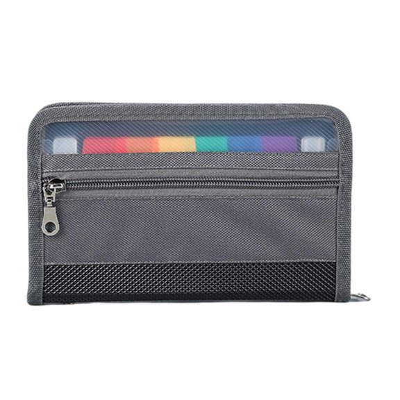 LUVNIMB Expanding Document Folder, 13-Pocket Receipt Organizer, Zippered File Wallet