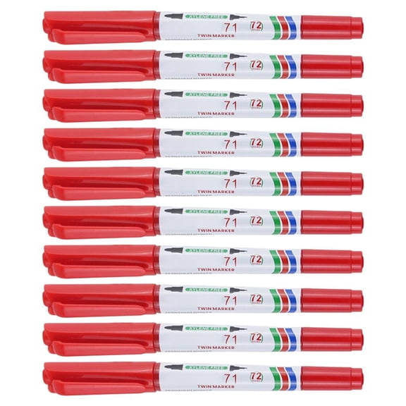 LUVNIMB Fine Nib Broad Point Permanent Marker Set 10 Count, Fast-Drying for Bins, Tool , Dispatch Prep, Study Lists, Des