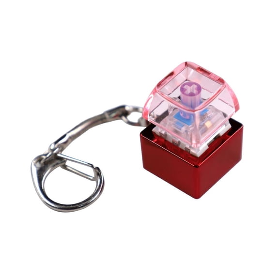 LUVNIMB Keyboards Switches Tester Tool Relaxing Keyboards Keychain with Electronic Glowing, 7 Color Light Show Alloy Base