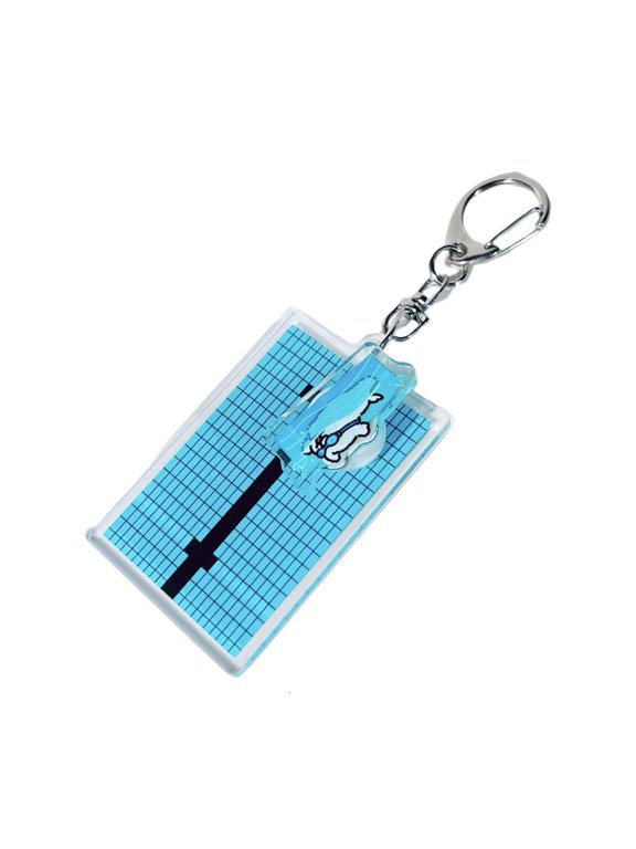 Swimming Pool Keychain Pendant Basketball Rotating Keyring Bag Handbag Charm Volleyball Car Keychain for Bag Decorations