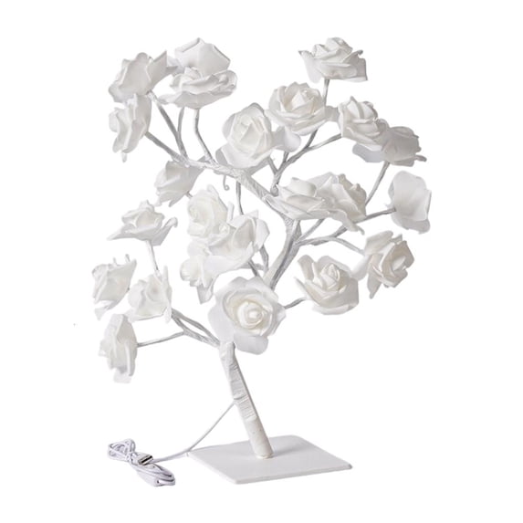 Tree Led Night Light LUVNIMB USB Powered Rose Tree Night Light LED Floral Table Lamp with ...