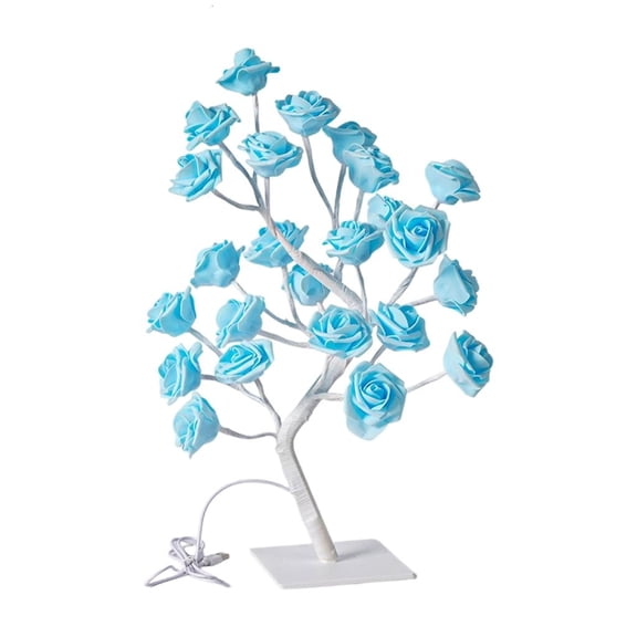 LUVNIMB USB Powered Rose Tree Night Light LED Floral Table Lamp with Warm Glow for Living Room Bedroom Decor Nightstand Accent