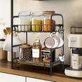thumbnail image 1 of LUVODI 2 Tier Coffee Station Organizer for Counter Mug Tree Rack Cup Holder Stand with 12 Hooks ﻿, 1 of 9