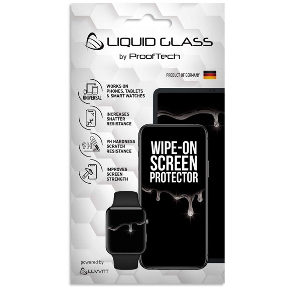 LUVVITT Liquid Glass Screen Protector Scratch and Shatter Resistant Wipe On Nano Protection for All Phones Tablets Smart Watches - Universal Y201