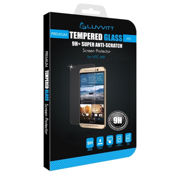 LUVVITT TEMPERED GLASS Screen Protector for HTC One M9 - Crystal Clear