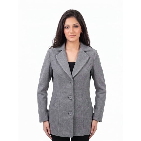 Women's Winter long Blazer – Long Sleeve Notch Lapel Tailored Work Office Suit Jacket, Casual Business Party Outwear Coat, Sizes M-XXL