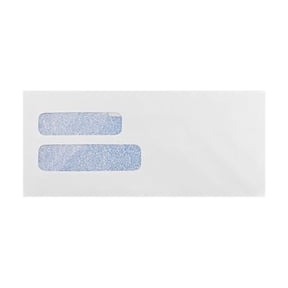 LUX #10 Double Window Envelope 4 1/8x9 1/2 24lb. White w/ Security Tint WS-3342-50