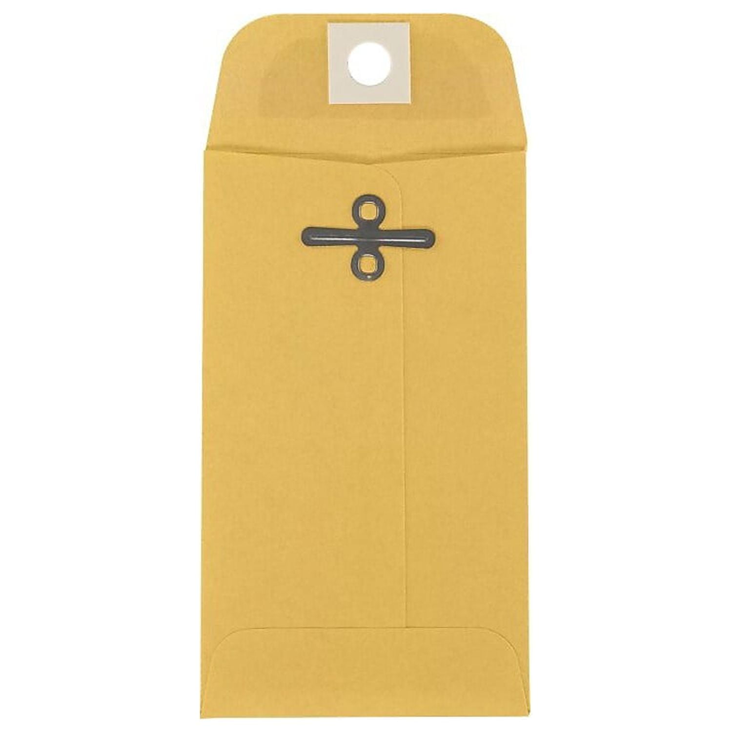Brown Kraft Small Currency Coin Envelope with Clasp Closure