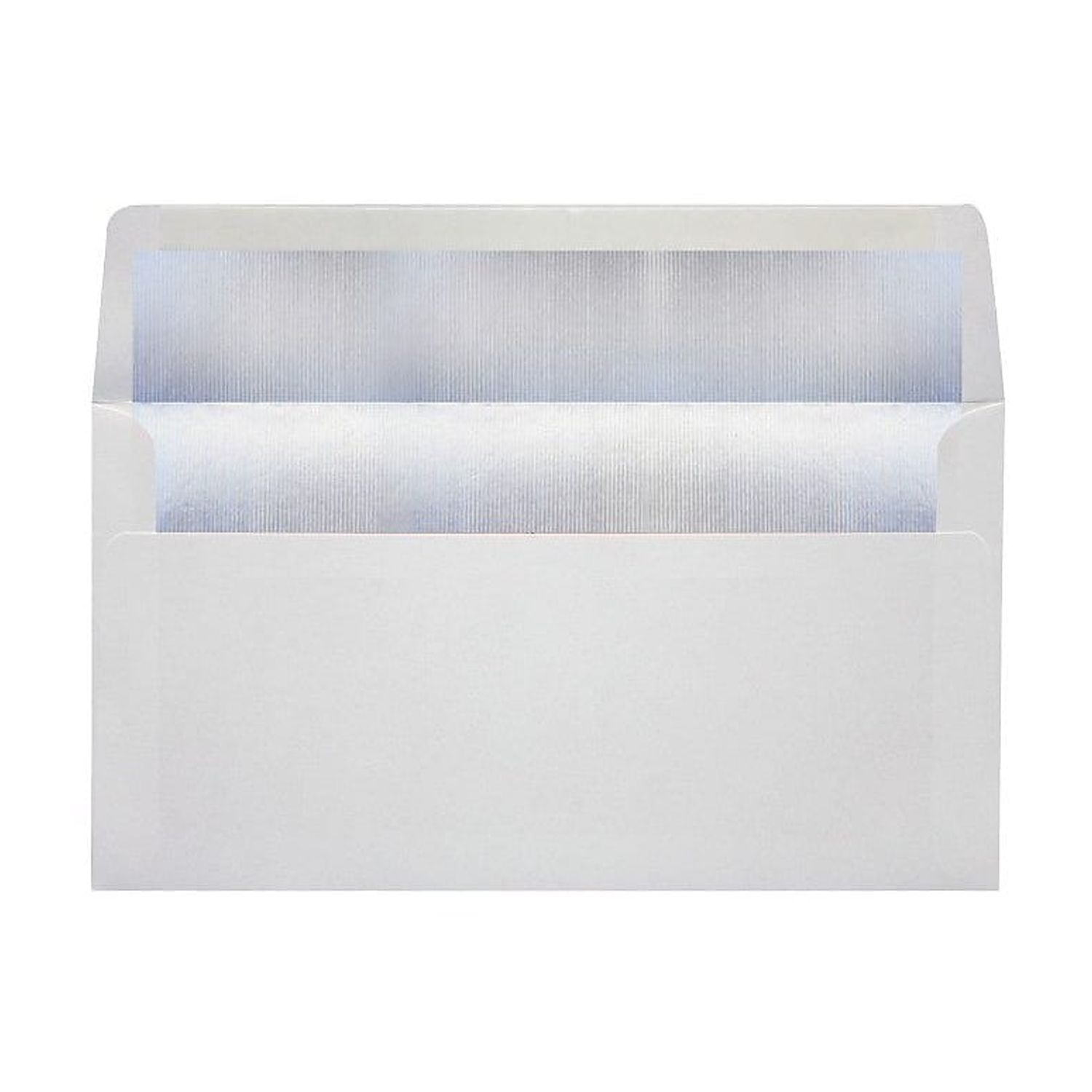 LUX 4 3/8" x 8 1/4" 60lbs. Photo Greeting Envelopes W/Peel & Press White/Silver Lining