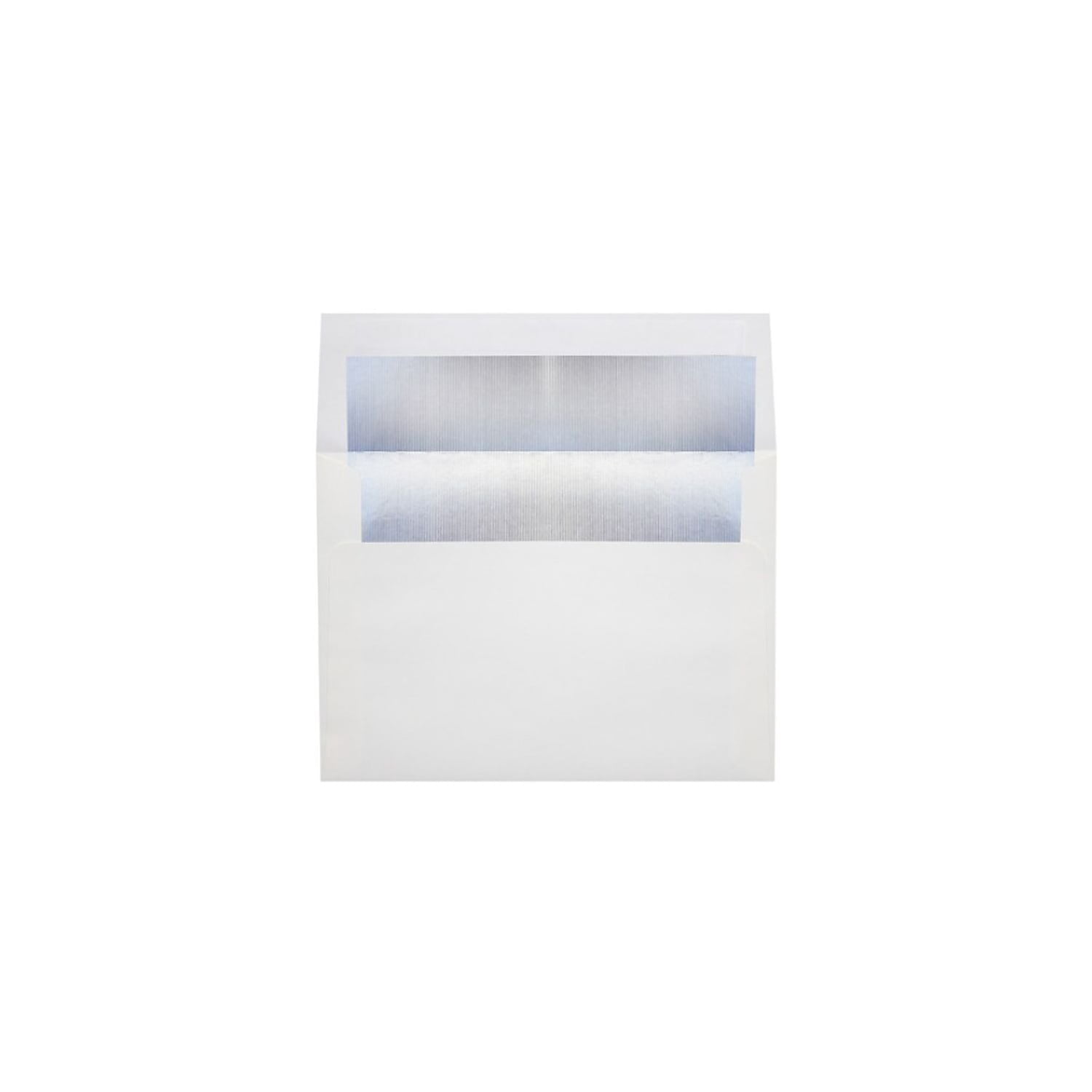 LUX 60lb 5 3/4"x8 3/4" A9 Invitation Envelopes W/Peel&Press White/Silver 500/BX FLWH4895-03-500