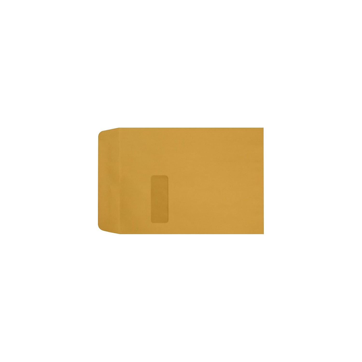 LUX 9 x 12 Open End Window Envelopes 500/Pack 28lb. Brown Kraft (1590BK-500)