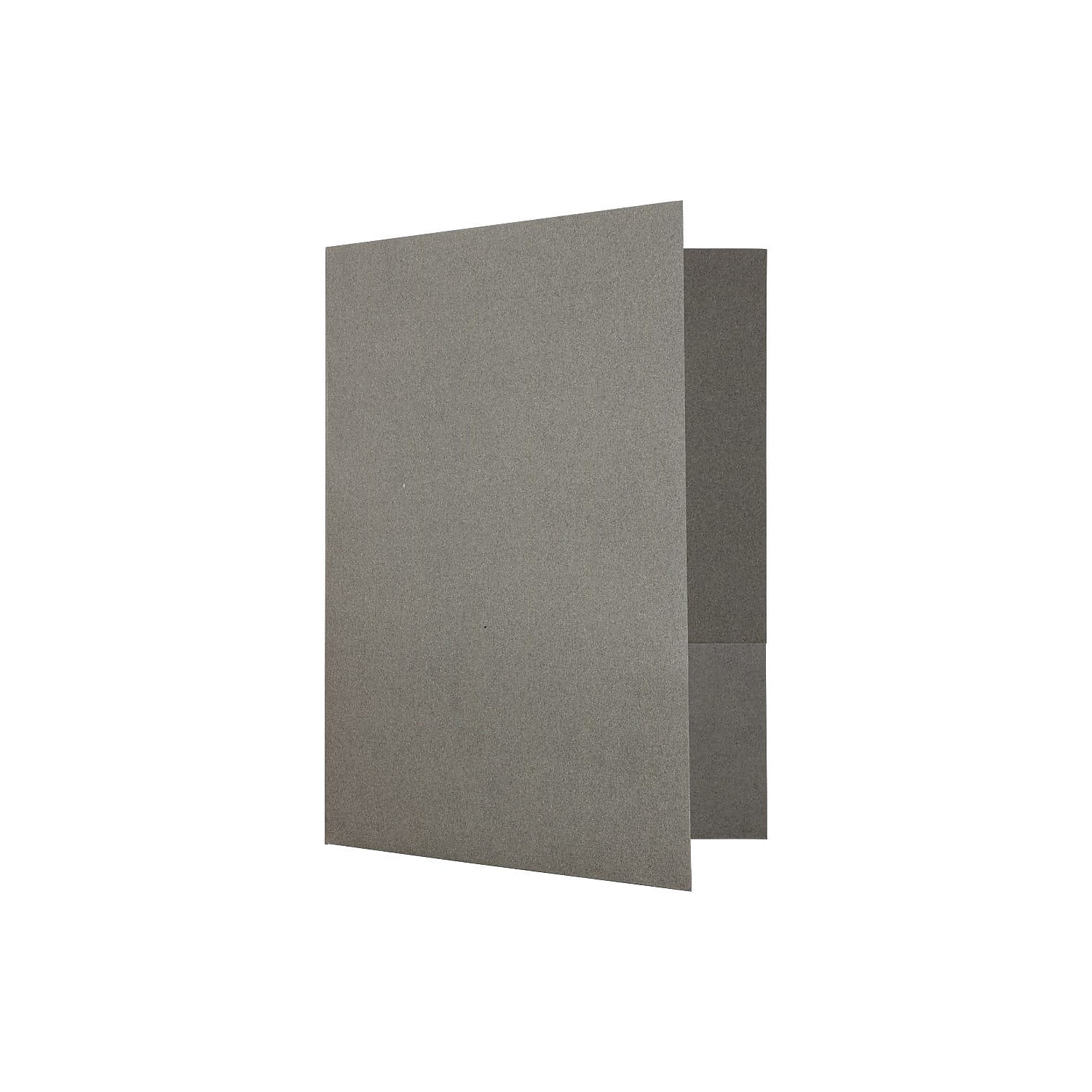 LUX 9 x 12 Presentation Folders Standard Two Pocket 50/Pack Sterling Gray Linen (SF101CSG10050)