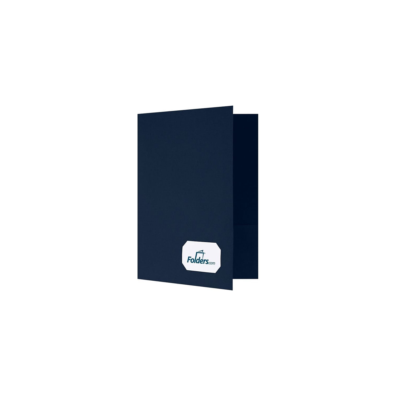 LUX 9 x 12 Presentation Folders Standard Two Pocket w/ Front Cover Center Card Slits Blue Linen