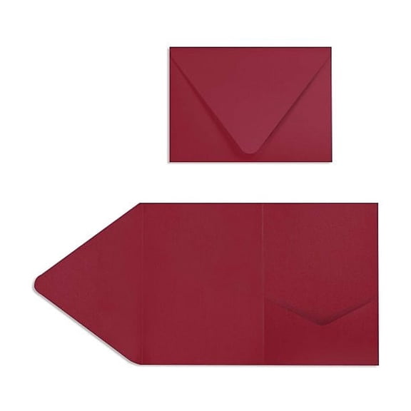 LUX A7 Pocket Invitations (5 x 7) 50/Pack Garnet (EX10LEBADR2450)