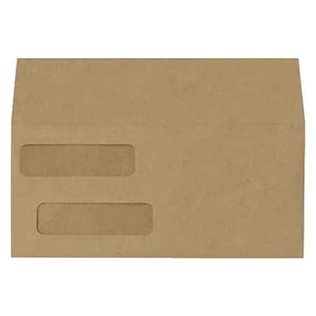 LUX Double Window Invoice Envelopes (4 1/8 x 9 1/8) 250/Box Grocery Bag (INVDW-GB-250)