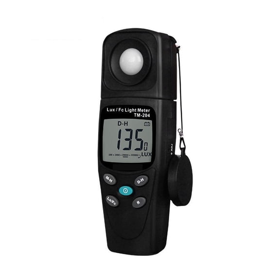 LUX/FC Light Meter Measure Ultraviolet Light Radiation Digital Luxmeter 200,000 Lux Light Meter Test Spectra Auto Range ,Accurate