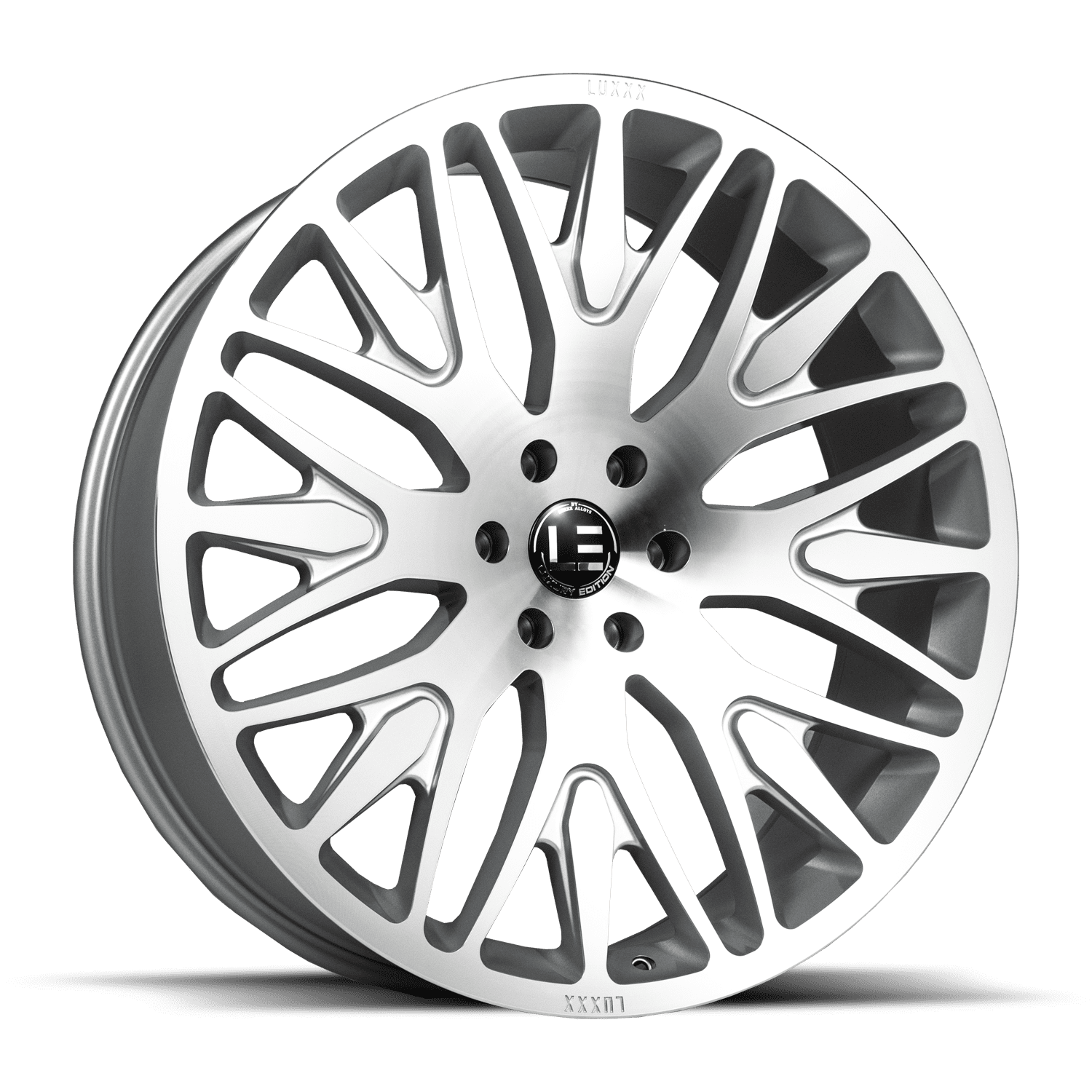 LUX LE7 20X8.5 5X114.3 +38 73.1 Silver Machine Face