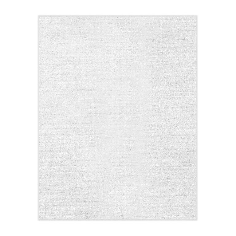 LUX Linen 100 lb. Cardstock Paper 8.5 x 11 White Linen 500