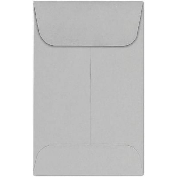LUX Paper #1 Coin Envelopes, Gray Kraft, 2.25 x 3.5 inches, 50/Pack