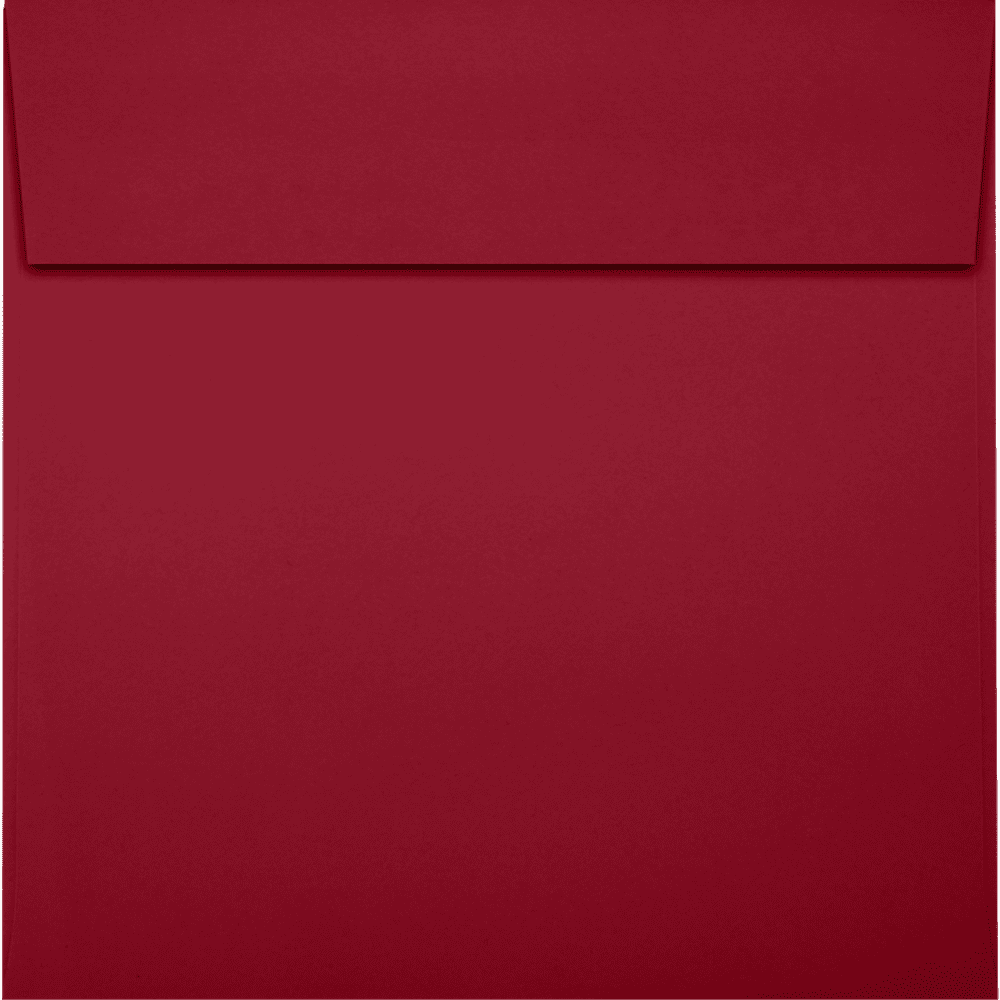 LUX Paper Square Invitation Peel & Press Envelopes, 6 1/2 x 6 1/2, Garnet Red, 1000 Pack